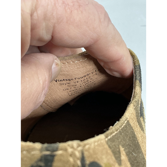 Mens Vtg Foundry Co Slip On Loafer 8.5 Brown Camo Buckle Strap main image 5